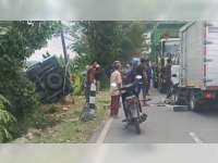 Truk Boks vs Isuzu Panther di Dander, Bojonegoro, 4 Orang Luka-Luka