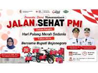 PMI Bojonegoro Gelar Jalan Sehat Bareng Bupati Peringati Hari Palang Merah Sedunia, Ayo Ikutan