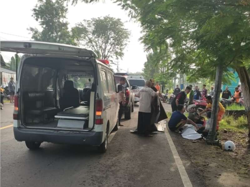 Tabrakan Vario Vs Smash di Jalan PUK Sugihwaras &ndash; Balen, Bojonegoro, Satu Korban Meninggal Dunia