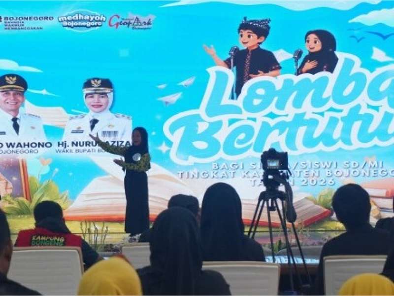 Dispusip Bojonegoro Gelar Lomba Bertutur SD/ MI Tingkat Kabupaten, Asah Kemampuan Public Speaking Anak