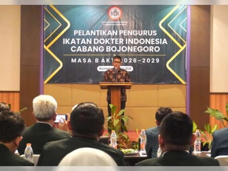 Resmi Dilantik, 77 Pengurus IDI Bojonegoro Siap Hadapi Tantangan Kesehatan Global