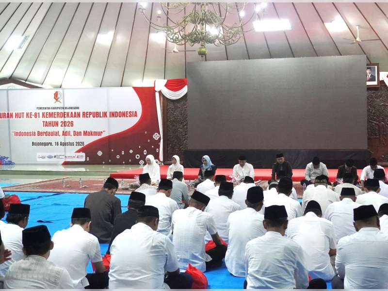 Gelar Tasyakuran Jelang HUT Ke-81 RI, Bupati Setyo Wahono Ajak Warga Maknai Kemerdekaan Lewat Kerja Nyata