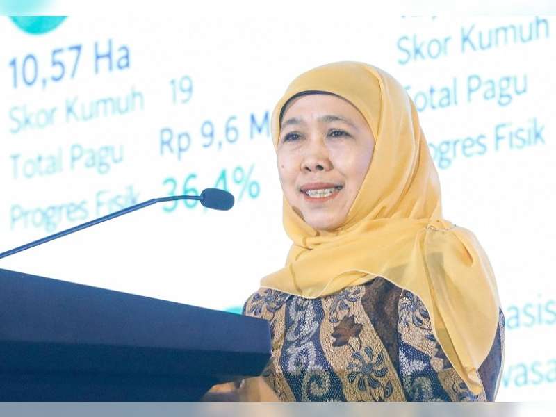 Hadiri Forum Bersama Menko AHY, Gubernur Khofifah Paparkan Inovasi Permata Jatim dan Sikawanku Penanganan Kawasan Kumuh