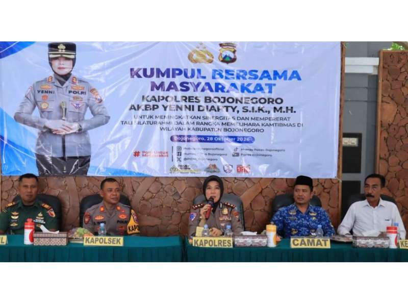 Kumpul Bersama Masyarakat, Kapolres Bojonegoro Serap Aspirasi Warga Ngraho