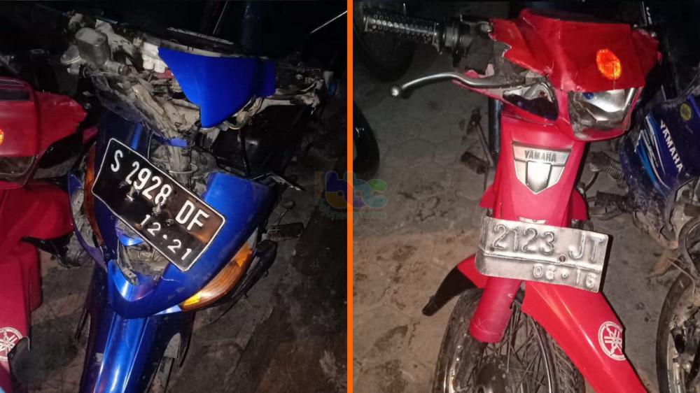 Kedua pengendara sepeda motor yang terlibat kecelakaan lalu-lintas di Ngraho Bojonegoro, saat dirawat di RSUD Padangan, Sabtu (12/01/2019).