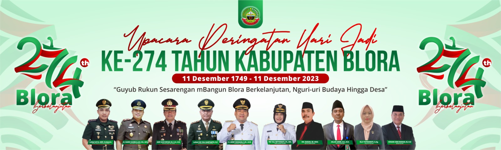 Ucapan HARI JADI KABUPATEN BLORA 2023 - Pemkab Blora