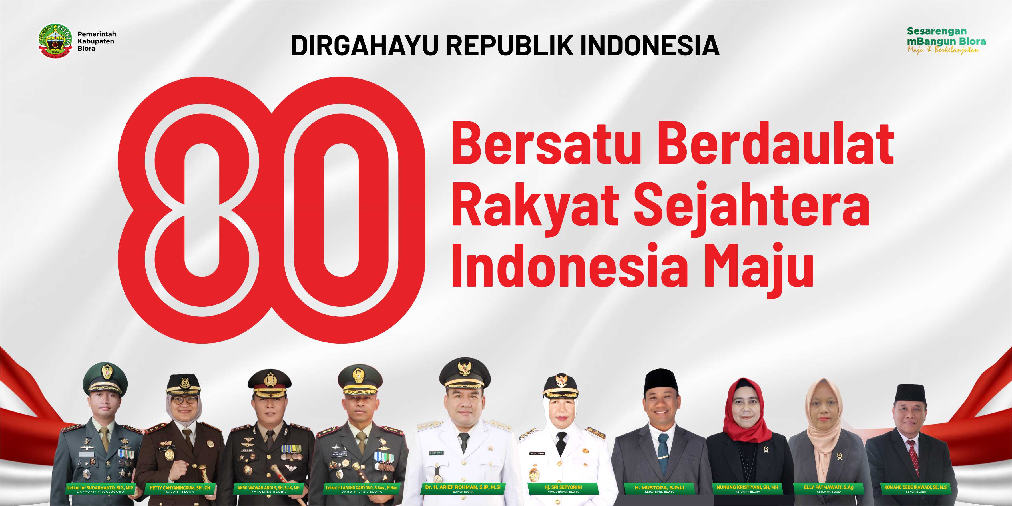 Banner Ucapan HUT Kemerdekaan RI Blora (mobile)