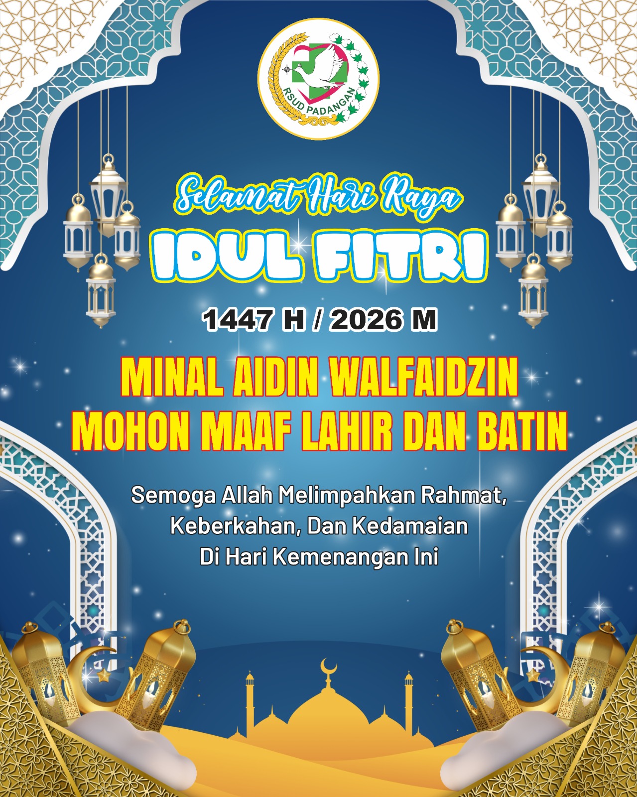 Banner Ucapan Idulfitri 1447 H RSUD Padangan (Desktop)