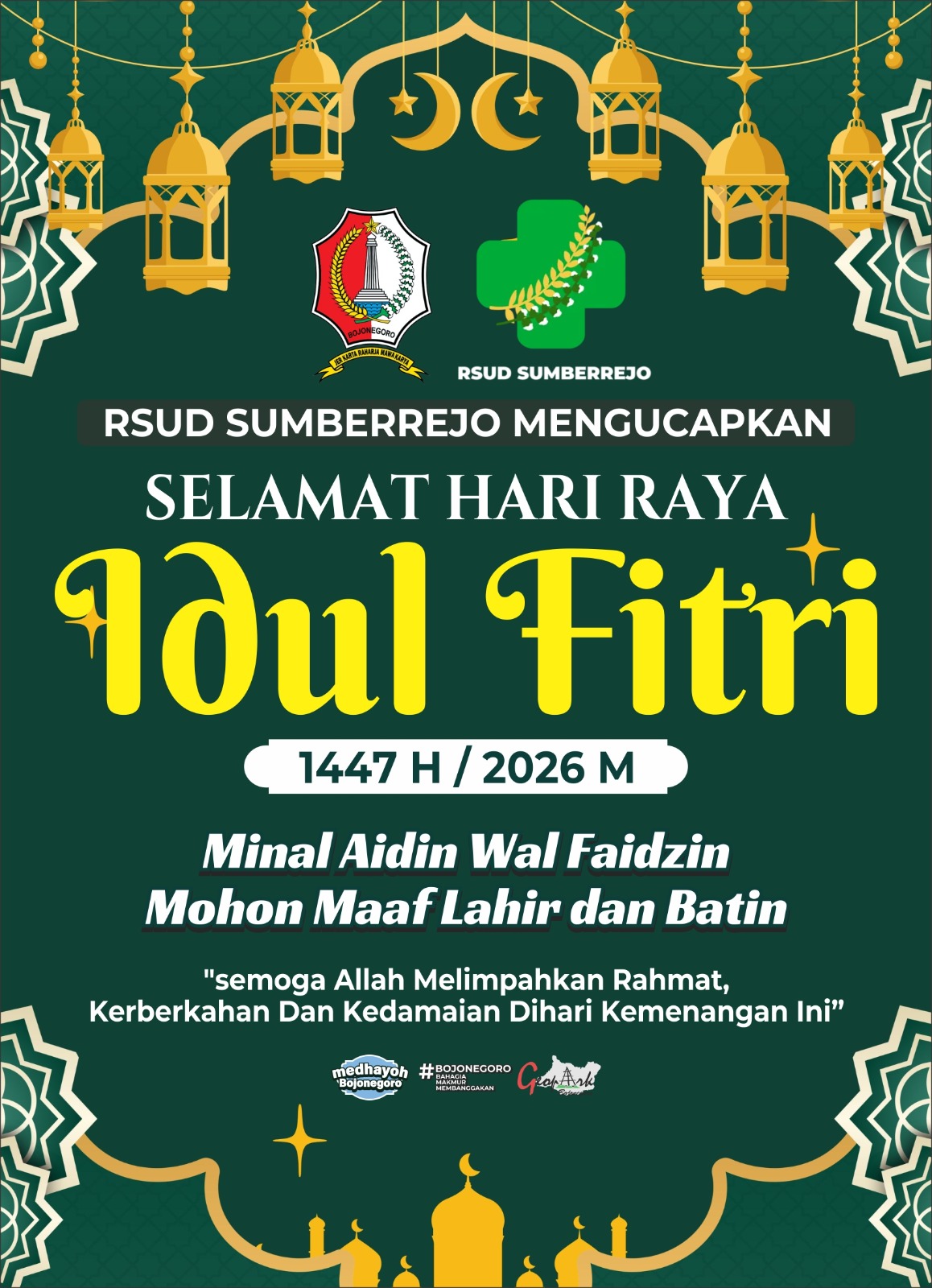Banner Ucapan Idulfitri 1447 H RSUD Sumberrejo (Desktop)